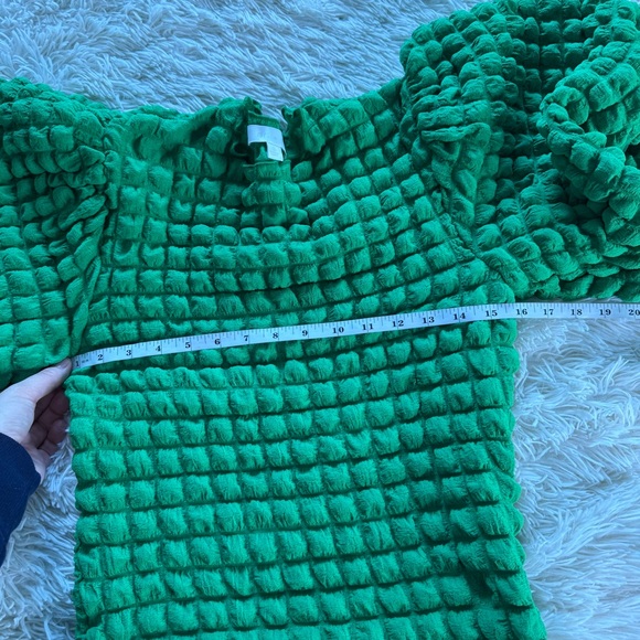 Anthropologie Green Textured Blouse - Picture 10 of 11